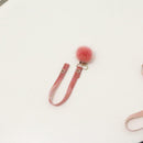Pink Pom Pom Pacifier Clip