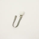 White Pom Pom Pacifier Clip
