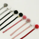 White Pom Pom Pacifier Clip