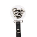 Black & White Croc Teddy Pacifier Clip