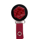 Maroon Croc Hexagon Pacifier Clip