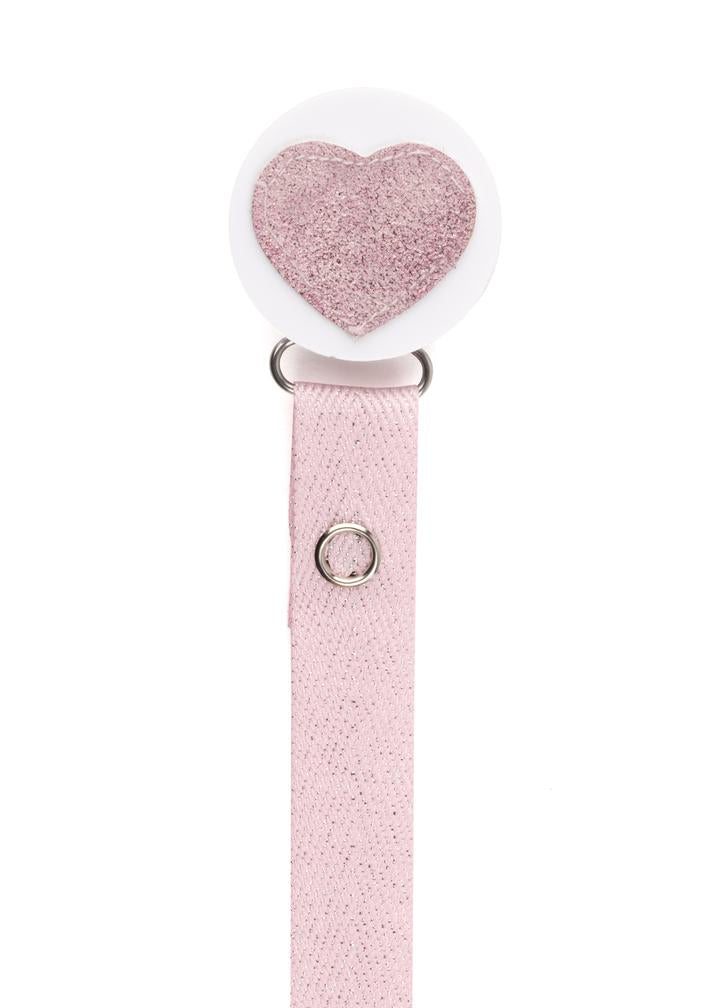 Sparkle Pink Heart Pacifier Gift Set