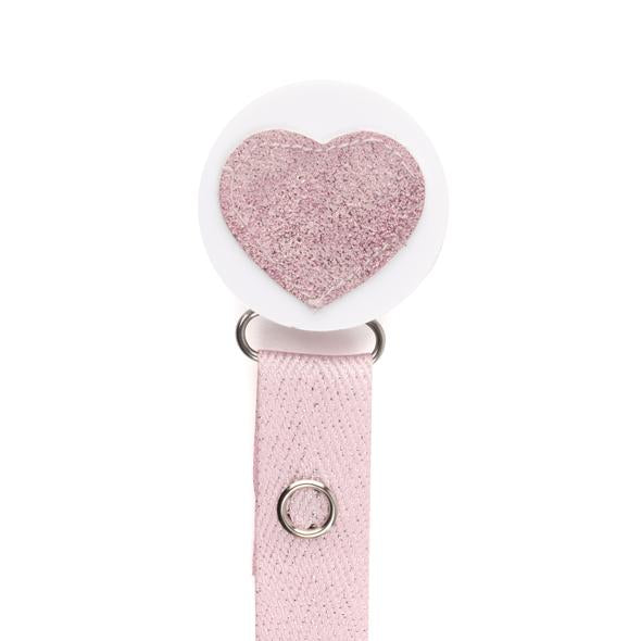 Sparkle Pink Heart Pacifier Gift Set