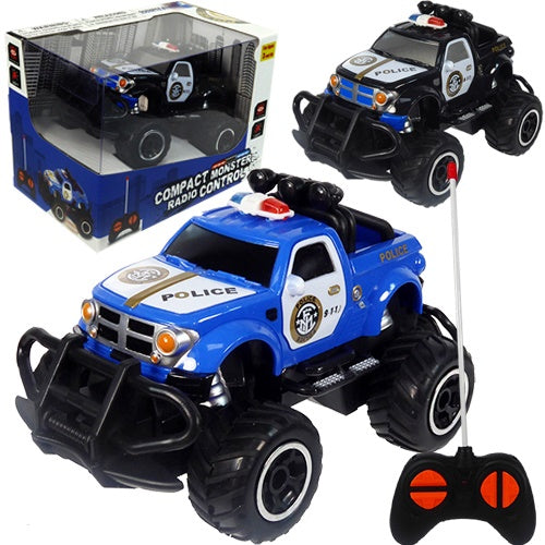 Remote Control Compact Monster Police Truck