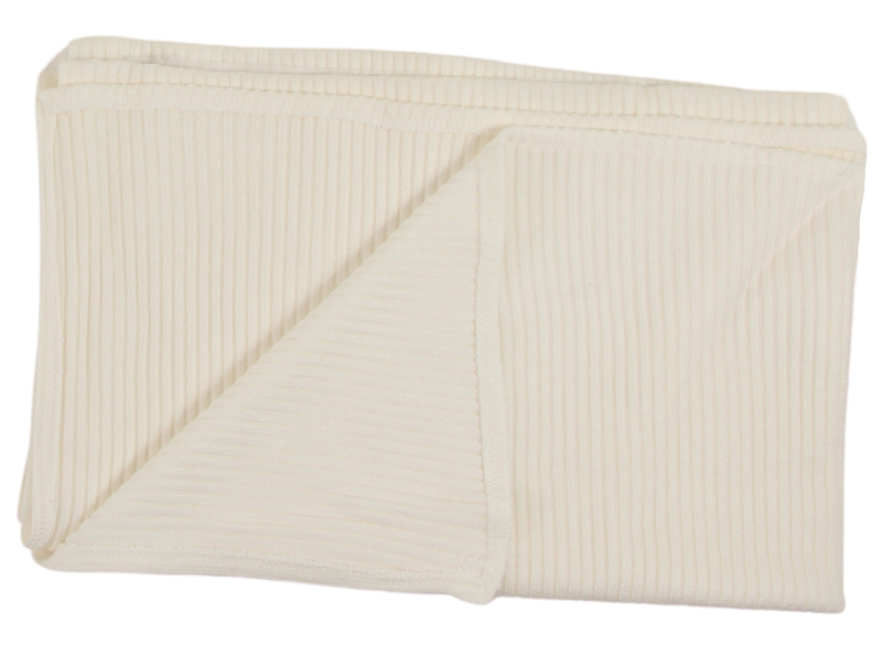 Winter White Knit Button Blanket