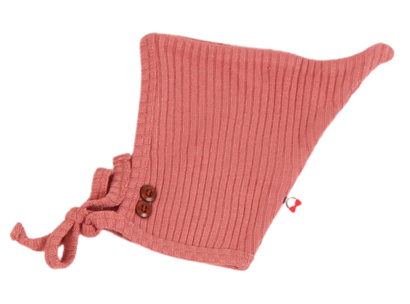 Rose Knit Button Bonnet