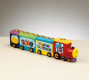 Chanukah Express Hand Painted Ceramic Menorah