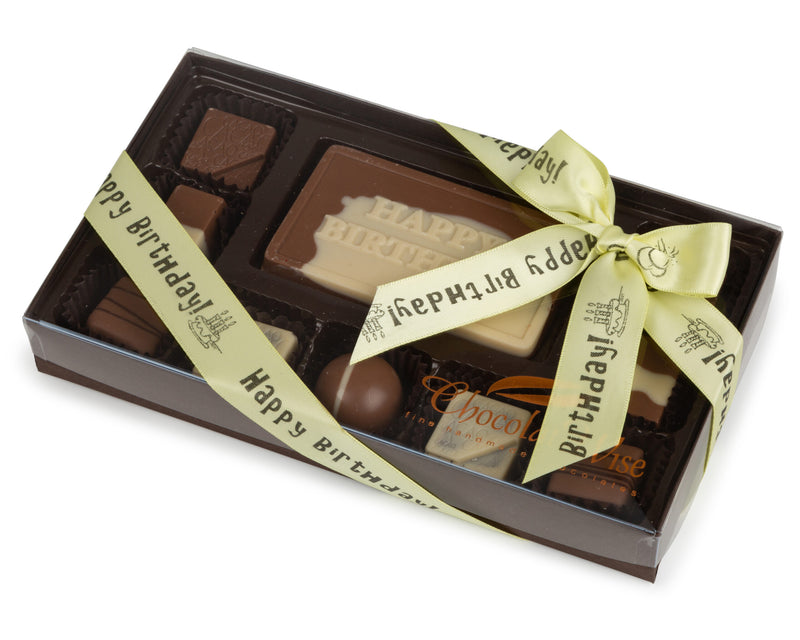 15 Piece Happy Birthday Assorted Chocolate Truffle Message Gift Box