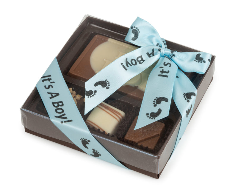 4 Piece It’s A Boy Assorted Chocolate Truffle Message Gift Box