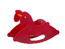 Red Wooden Rocking Horse