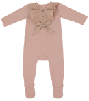 Blush Muslin Ruffle Layette Set