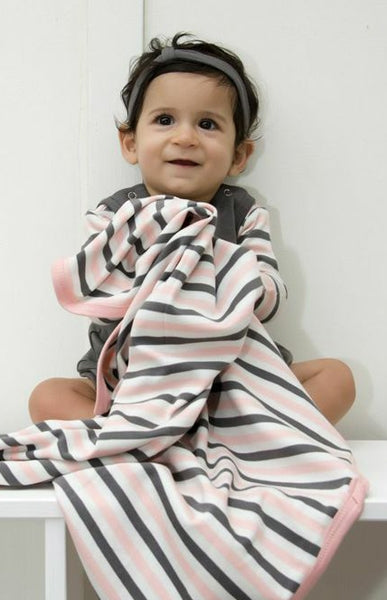 L'oved Baby Blanket - Coral Stripe