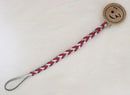 Red & Silver Emoji Pacifier Clip