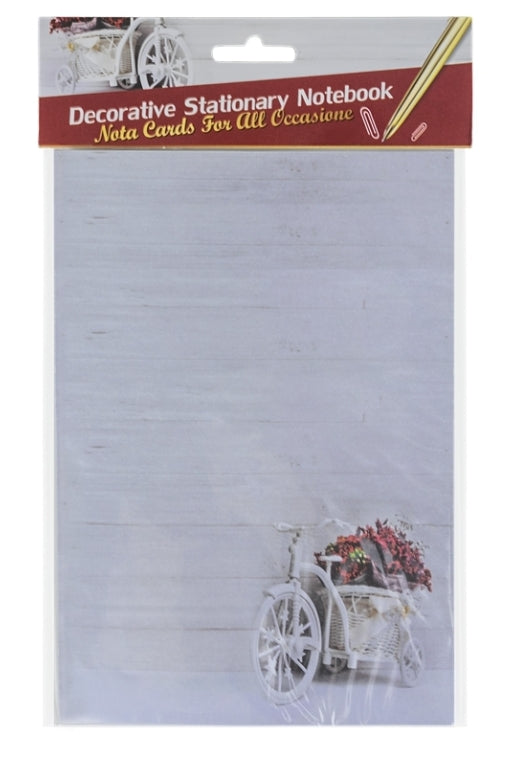 Decorative Stationary Notebook- Bike White Red Stationary collection