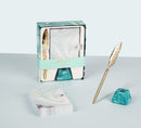 Blue Feather Pen Gift Set