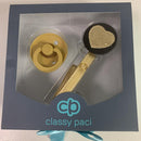 Gold Croc Heart Pacifier Gift Set
