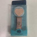 Pink Croc Heart Pacifier Clip