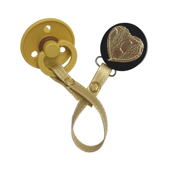 Gold Croc Heart Pacifier Gift Set