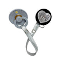 Silver Croc Heart Pacifier Gift Set