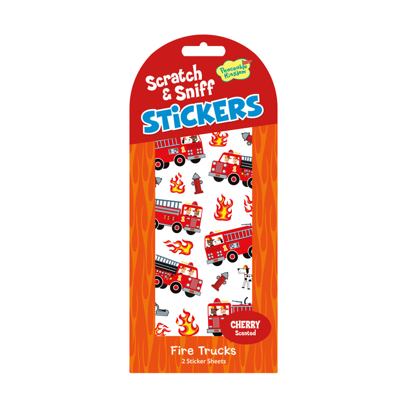 Scratch & Sniff Fire Truck Stickers