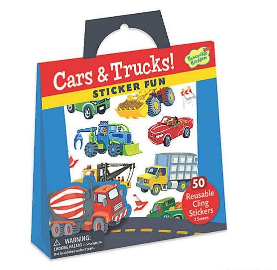 Cars & Trucks Reusable Sticker Tote