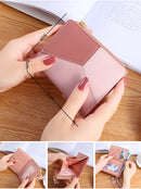 Pink & White Wallet With Keychain