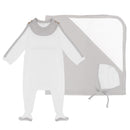 White & Gray Layette Set