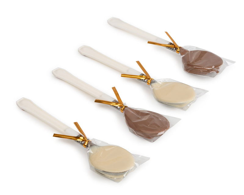 4 Piece Dairy Chocolate Covered Spoons