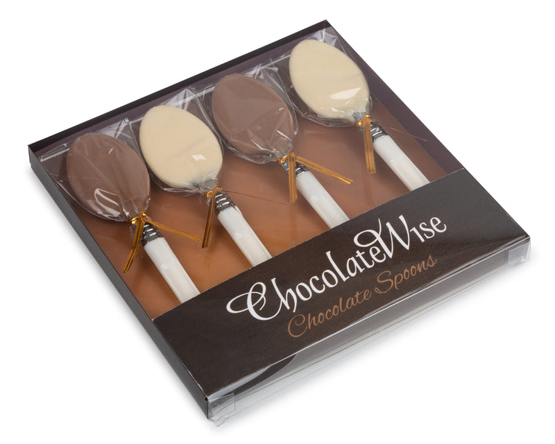 4 Piece Dairy Chocolate Covered Spoons