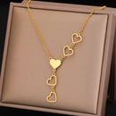 Stainless Steel Necklaces Light Luxury Elegant Delicate Heart Pendant Charm