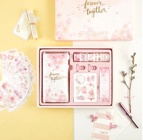 Pink Flower Stationary set