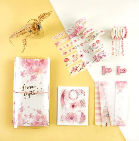 Pink Flower Stationary set