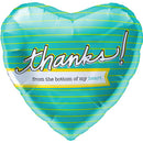 18" Thanks! From The Bottom Of My Heart Balloon
