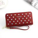 Red Heart Hollow Design Wallet Clutch