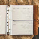 Leather Recipe Binder - Small (5.5" x 8.5") Natural