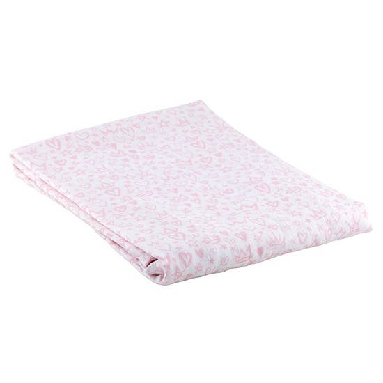 Hearts & Crowns Swaddle Blanket