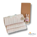 100% Organic Baby Blanket and the rabbit teether.