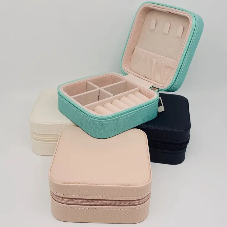 Leather Portable Travel Jewelry Box