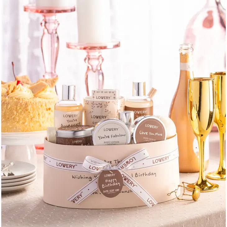 Birthday Gift Basket, Bath and Spa Gift Set for Women