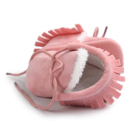 Pink Comfy Baby Moccasin Shoes