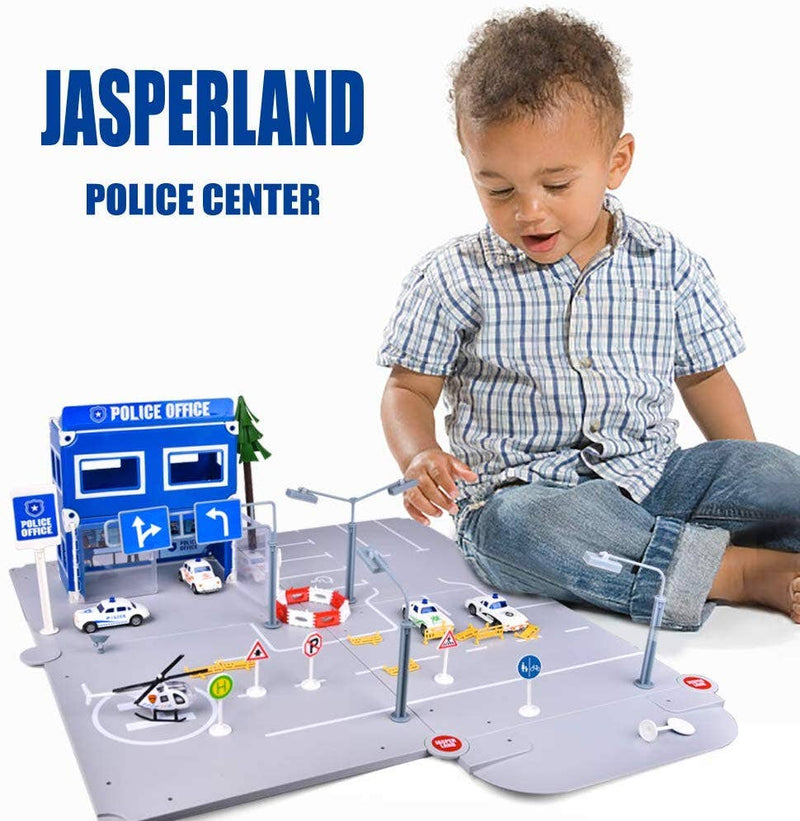 Police Station Pull Back Cars Playset