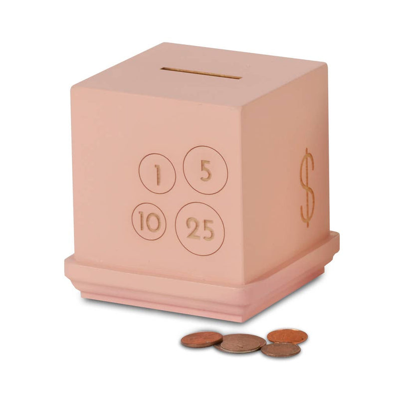 Pink Modern Cents Bank