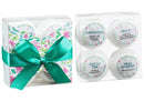 4 Bath Bombs With Essential Oils: Lavender, Mint, Yoga Sunrise, Green Tea