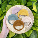 Sunshine Teether. Beige Silicone Teether.