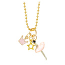 Ballet Multi Charm Gold Necklace