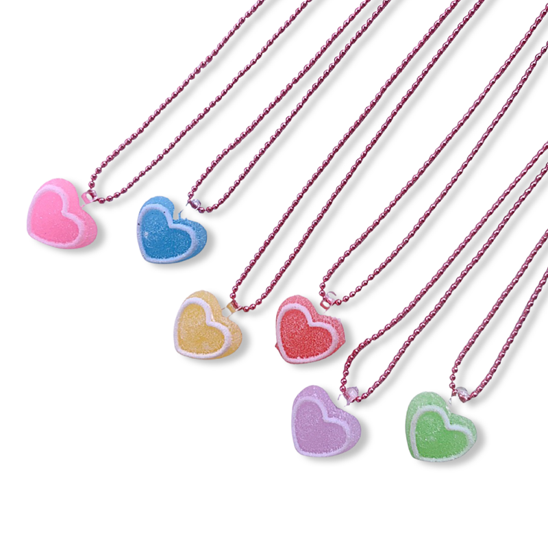 Pop Cutie Gacha Gummy Heart Kids Necklaces
