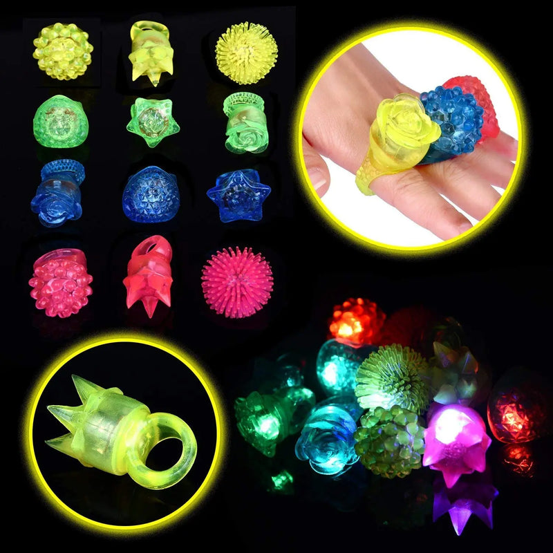 60PCs LED Light Up Toys Glow in The Dark Party Supplies