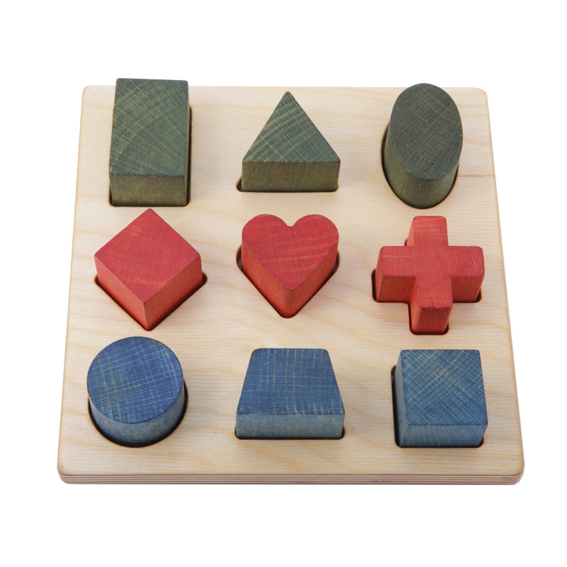 Stacking Montessori ToyShape Puzzle Board Rainbow