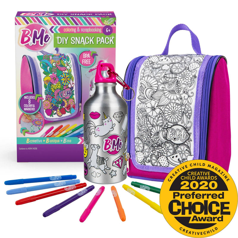 B Me DIY Snack Pack Color-Your-Own Lunch Bag & Water Bottle