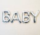 Silver Baby Banner Balloon